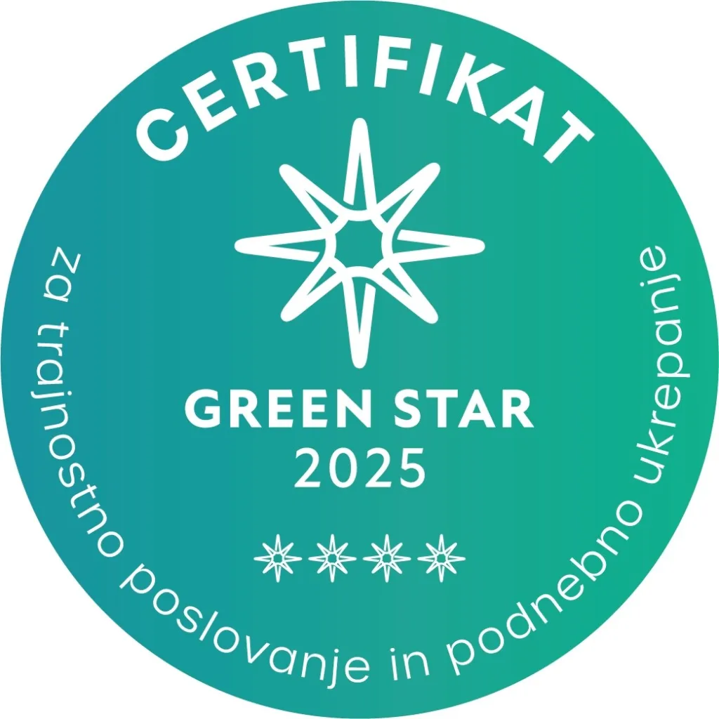 Green Star Certifikat 2025 Gorenjska Banka